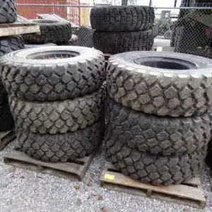 Michelin 395 XZL 85R20 Tires on HEMTT Rims (80% Tread)