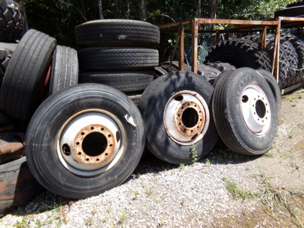 Firestone 11.00R22 Tires with Wheels (Various Conditions)