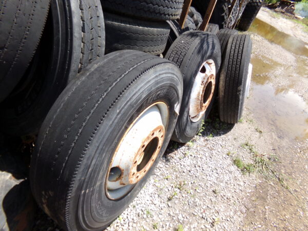 Firestone 11.00R22 Tires with Wheels (Various Conditions) - Image 2