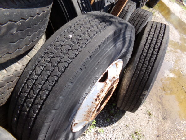 Firestone 11.00R22 Tires with Wheels (Various Conditions) - Image 3
