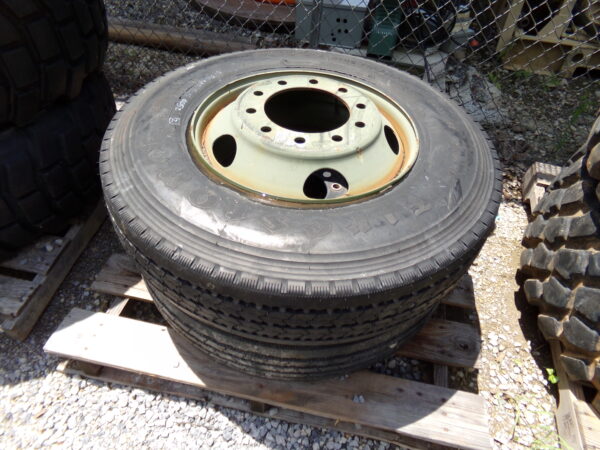 Firestone 11.00R22.5 Tires with Various Lugged Wheels