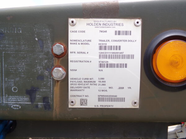 Holden Industries HCD10 Dually Converter Dolly Trailer - Image 3