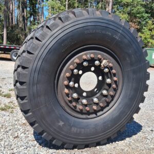 Michelin X 395/85R20 Tires with Adaptor Plates for 2.5 Ton Axel