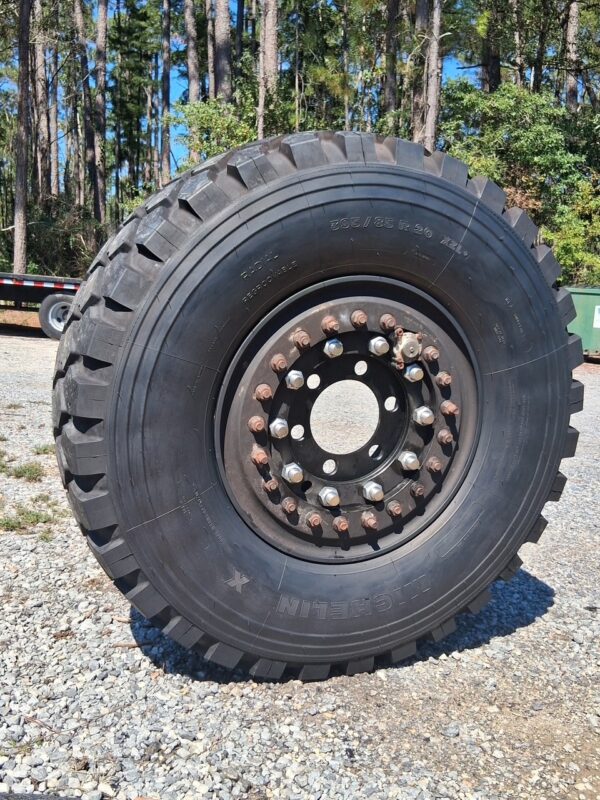 Michelin X 395/85R20 Tires with Adaptor Plates for 2.5 Ton Axel