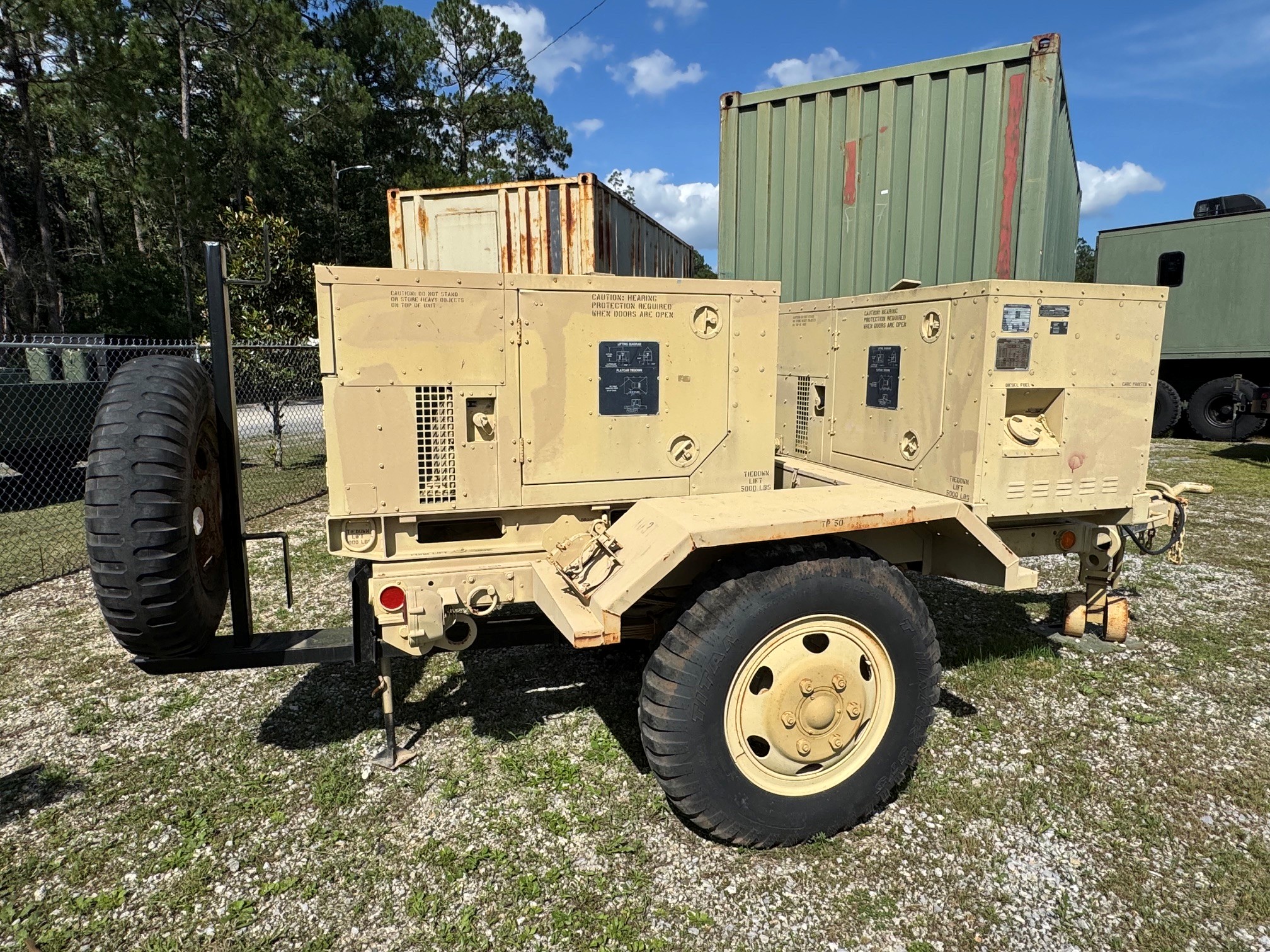 10kW Twin Generator Set Trailer (Tan) MEP-803A - Image 3